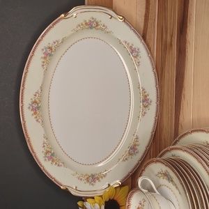 Rose China dinner Serving Platter made in Japan.